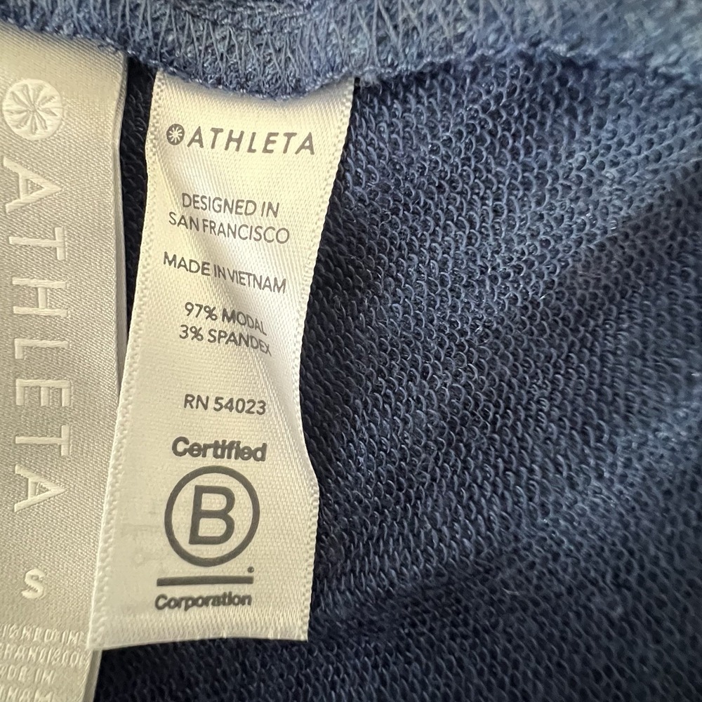 Athleta Womens Nirvana Wear Two Ways Wrap Cardigan Size Small Blue Open Front - Picture 10 of 11